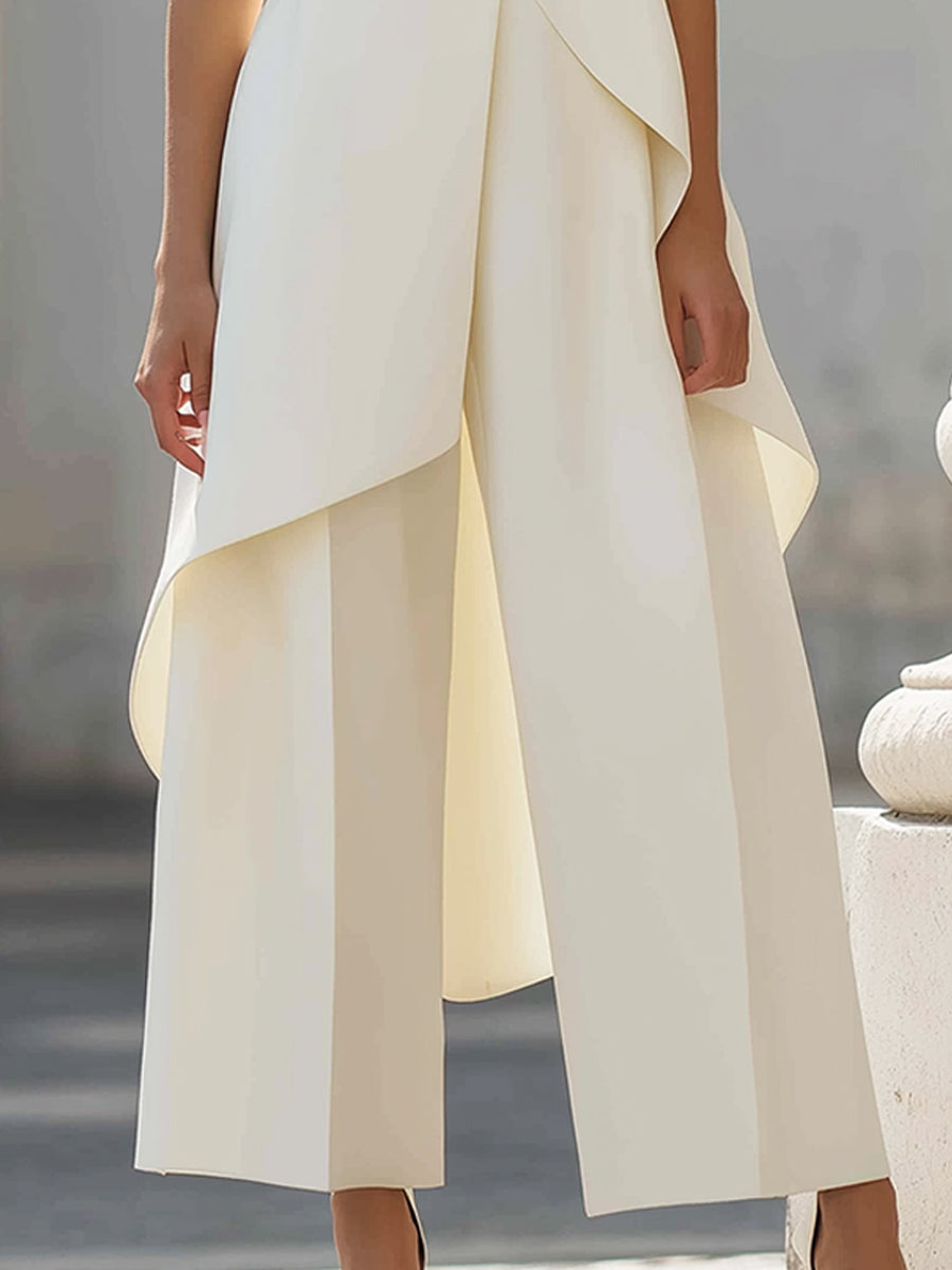 Mika | Tuta Elegante con Pannello Asimmetrico