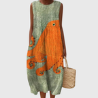 Tess | Abito midi Oceanico