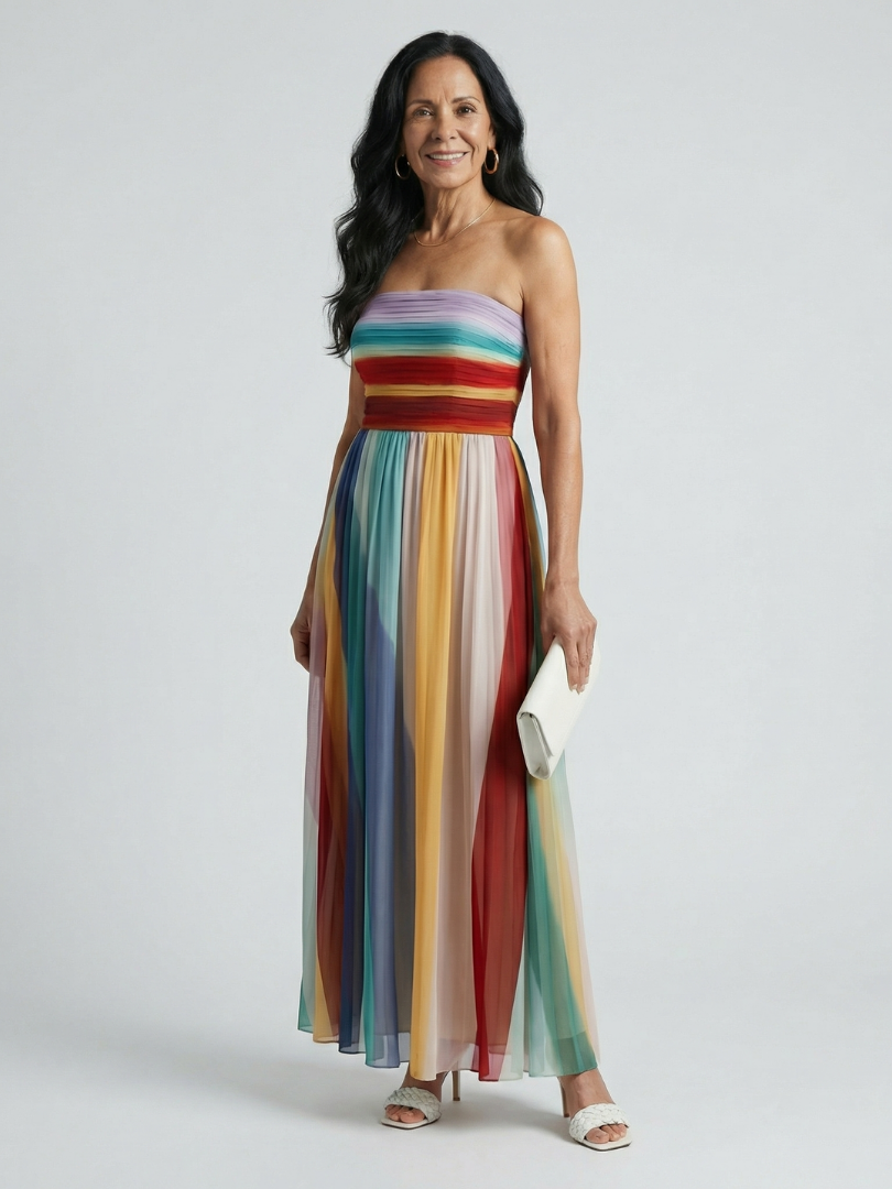 Serena | Maxi Dress a Strisce Leggere