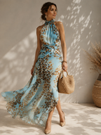 Desirè - Abito glamour con stampa animalier
