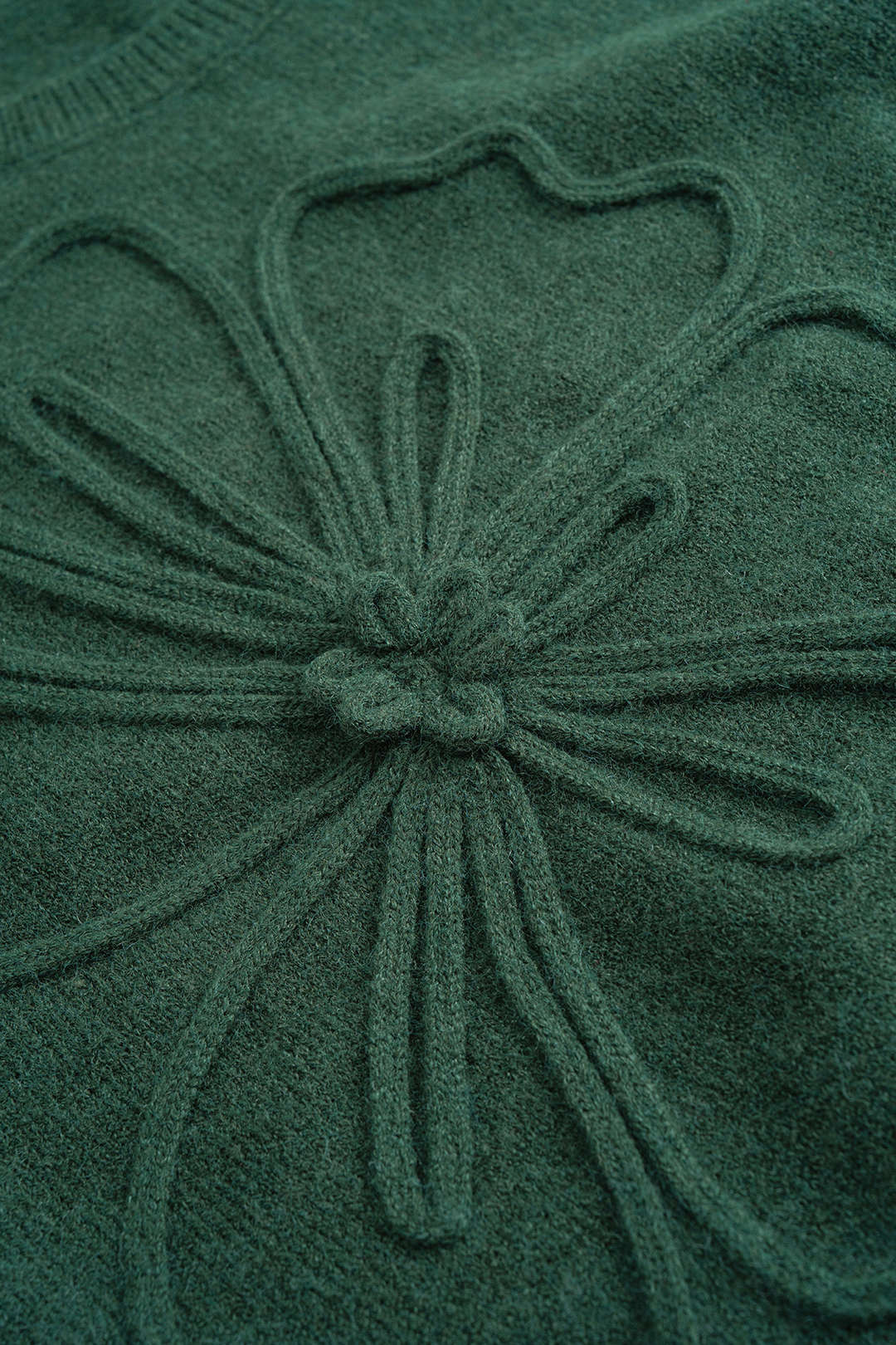 Top in Maglia con Ricamo Floreale 3D