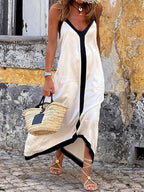 Nancy | Abito Midi Colorblock Stile Lavechic Île