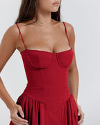 Loredina | Abito Midi con Corpetto Strutturato