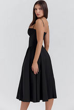 Loredina | Abito Midi con Corpetto Strutturato