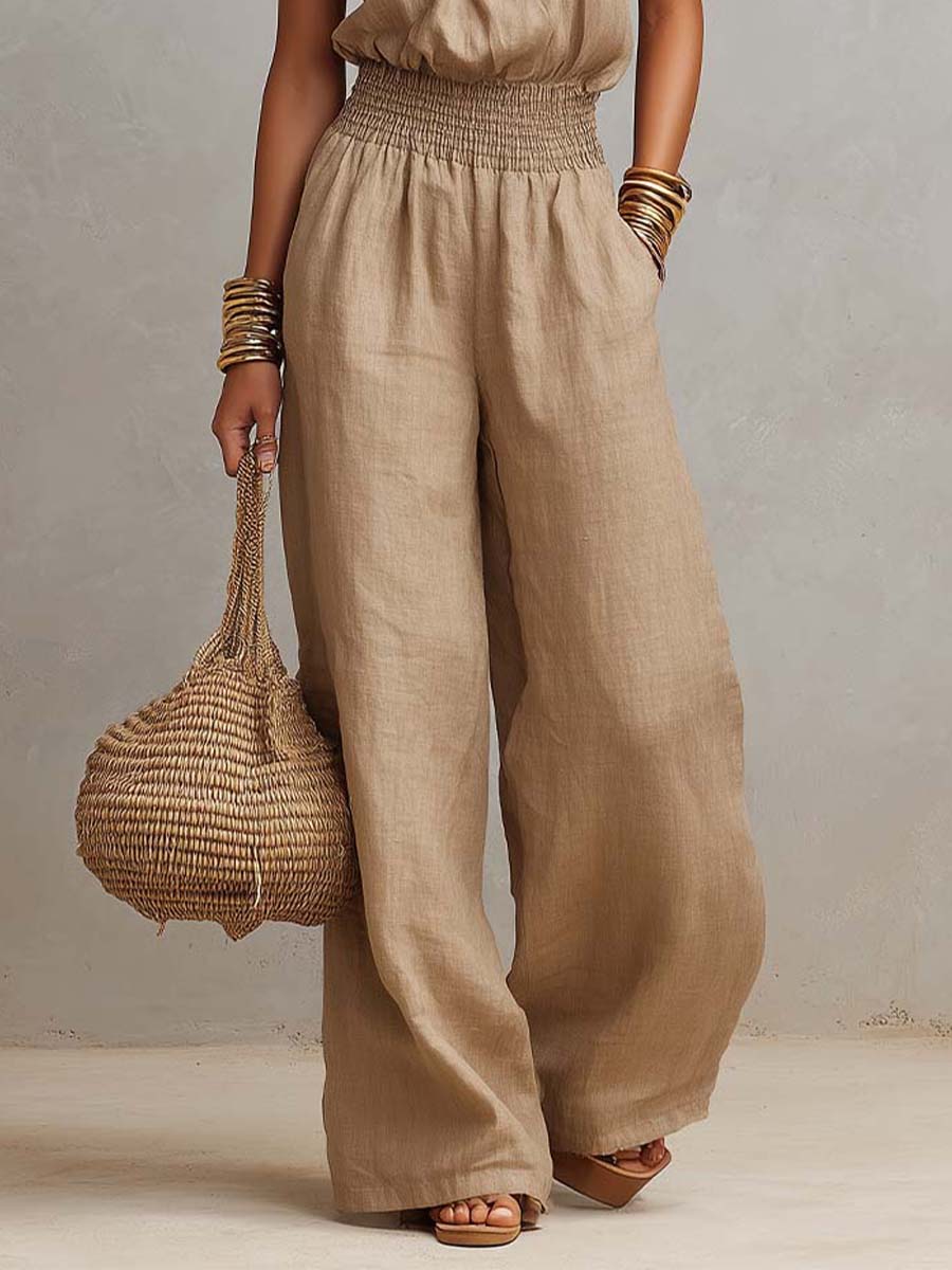 Amelia | Tuta Halter con Gamba Ampia