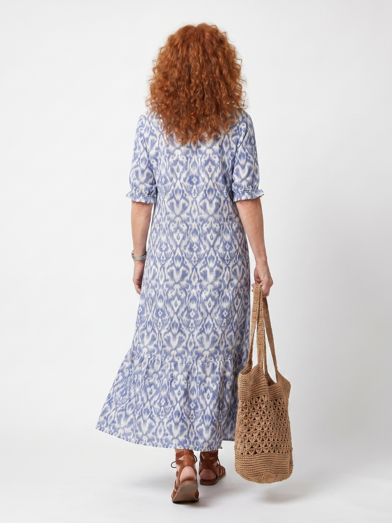 Fulvia | Abito Midi Fantasia Geometrica
