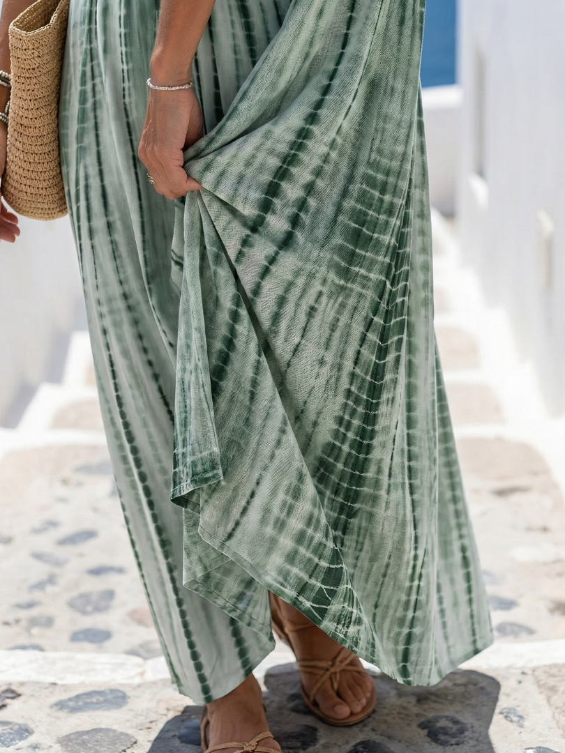 Karys | Vestito Midi in Tintura Morbida e Taglio Casual