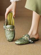 Marisa | Mules Mocassino con Catena Decorativa