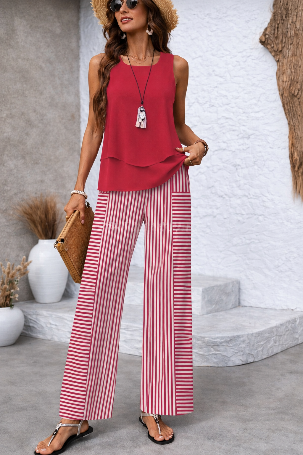 Monica | Completo Due Pezzi a Righe