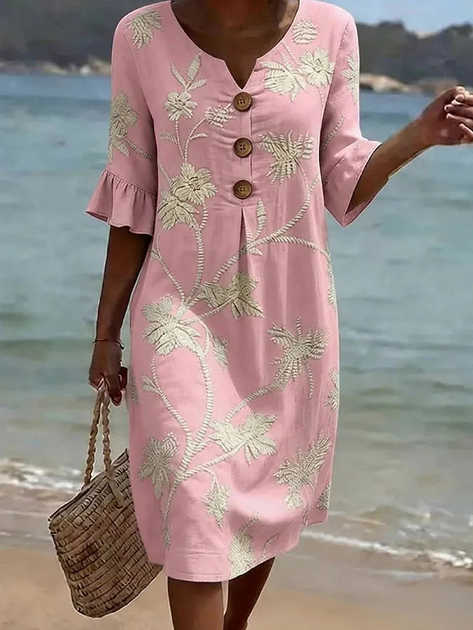 Maui | Abito da Mare con Stampa Botanica