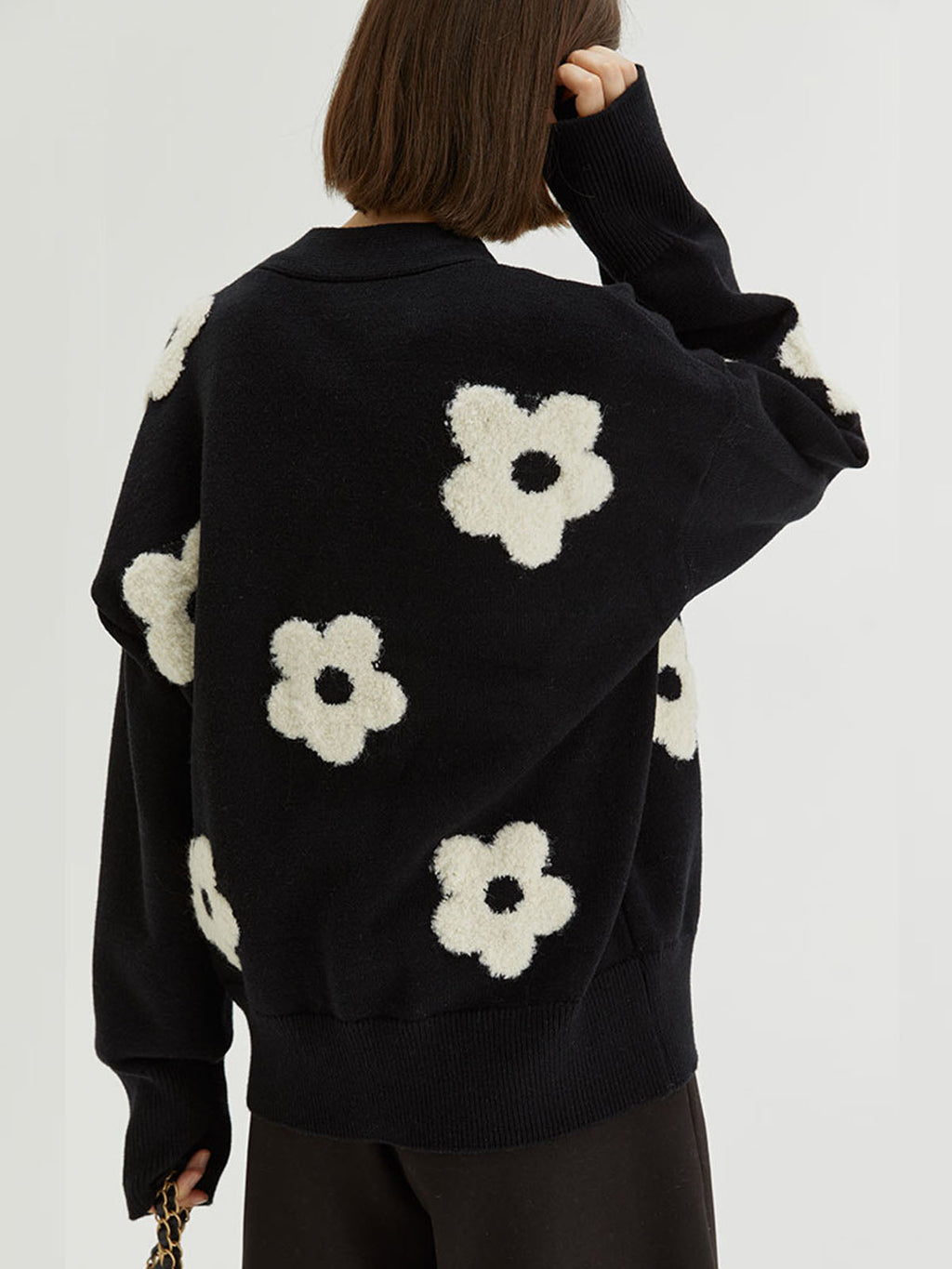 Isabella | Cardigan in Maglia con Dettagli Floreali