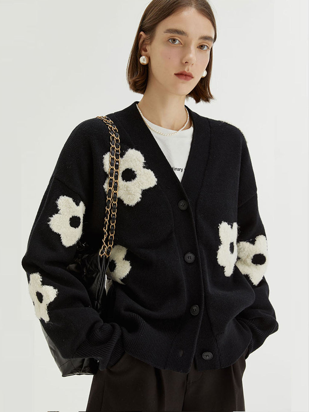 Isabella | Cardigan in Maglia con Dettagli Floreali