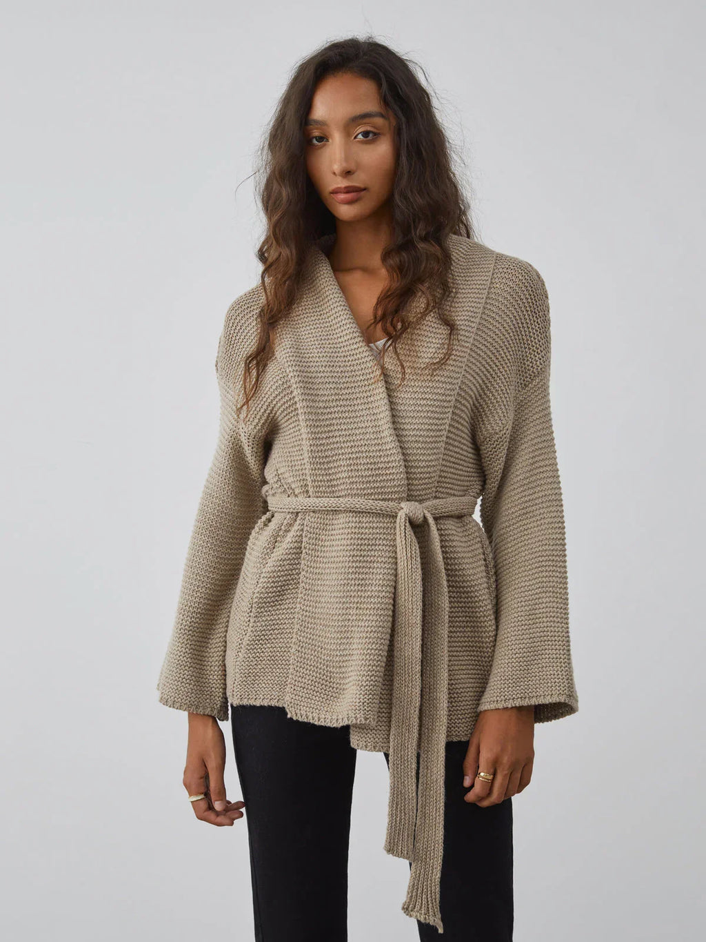 Terra Sands | Cardigan in Maglia con Cintura