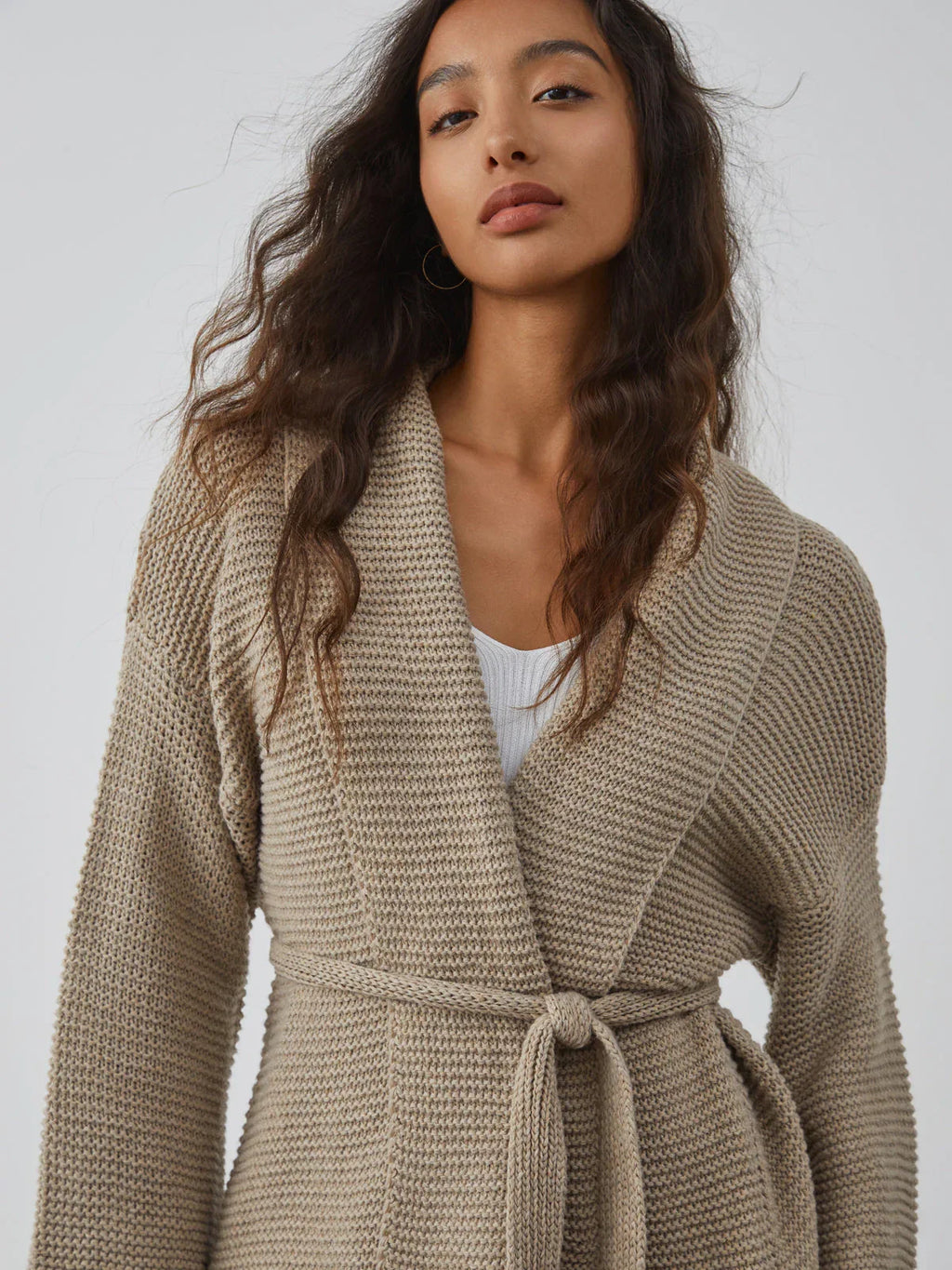 Terra Sands | Cardigan in Maglia con Cintura