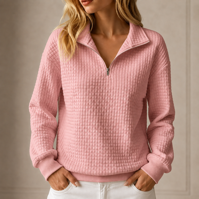 Lisa | Top Trapuntato con Mezza Zip