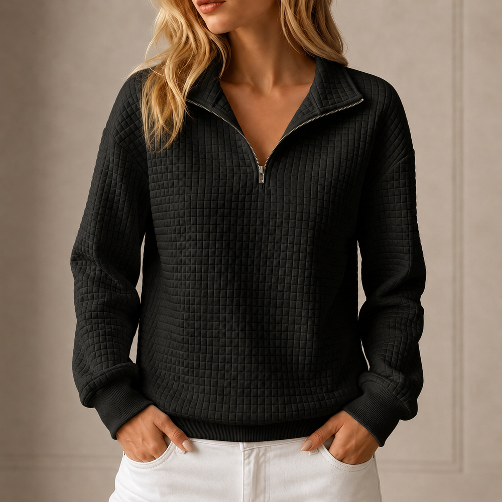 Lisa | Top Trapuntato con Mezza Zip
