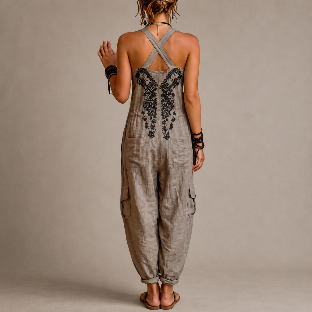 Simona | Tuta Boho Ricamata