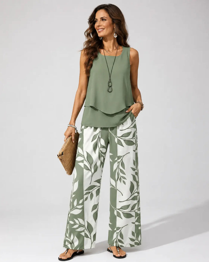 Lara | Completo Due Pezzi con Pantaloni Botanici