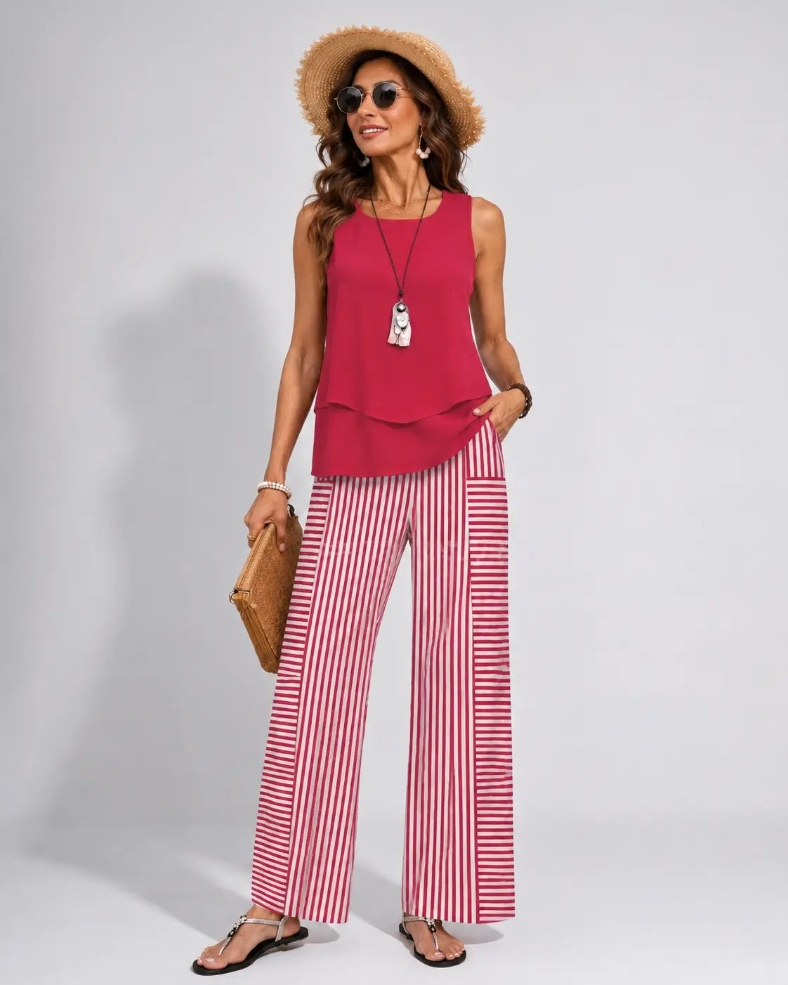 Monica | Completo Due Pezzi a Righe