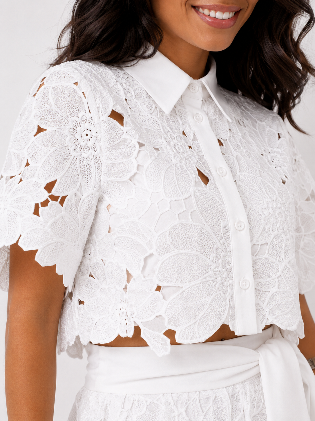 Eva | Completo Due Pezzi in Pizzo Traforato