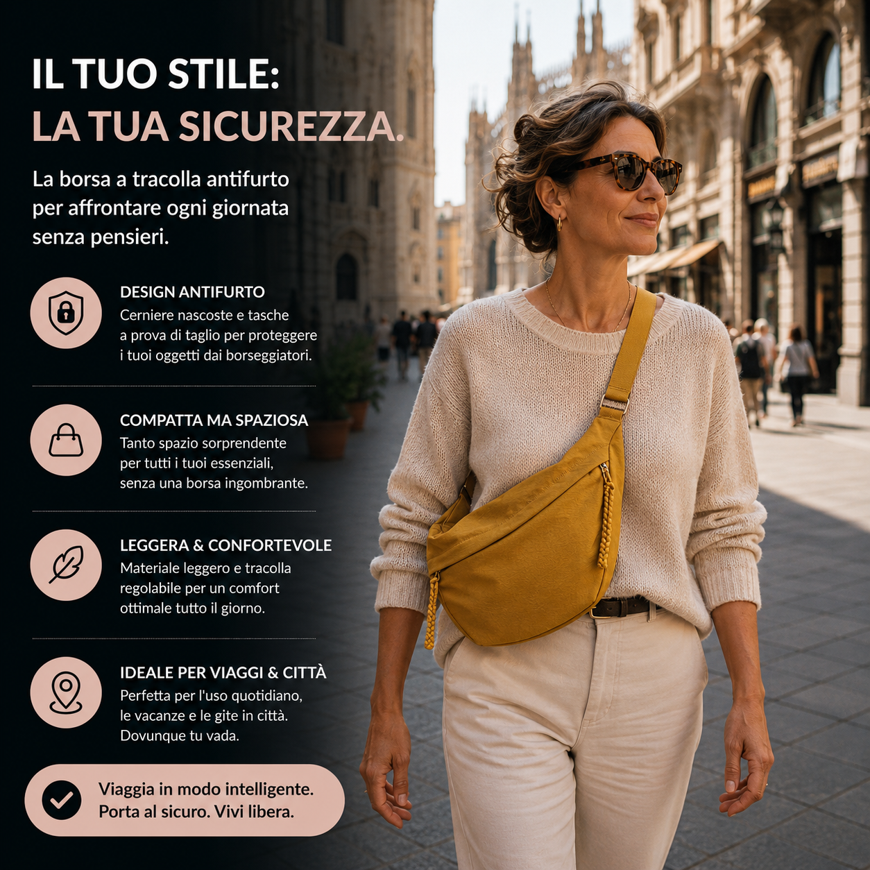 Luce | Borsa a Spalla Ocra
