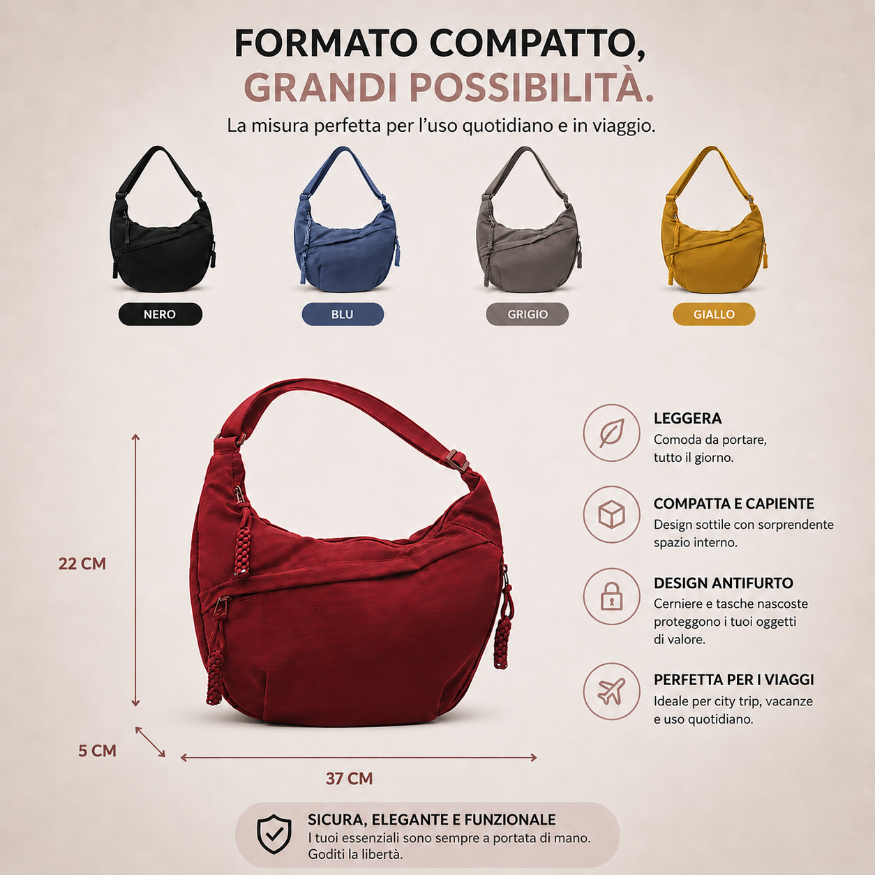 Viola | Borsa a Spalla Verde Oliva