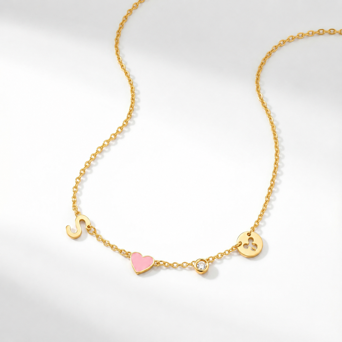 Laine | Collana con Iniziali e Cuore