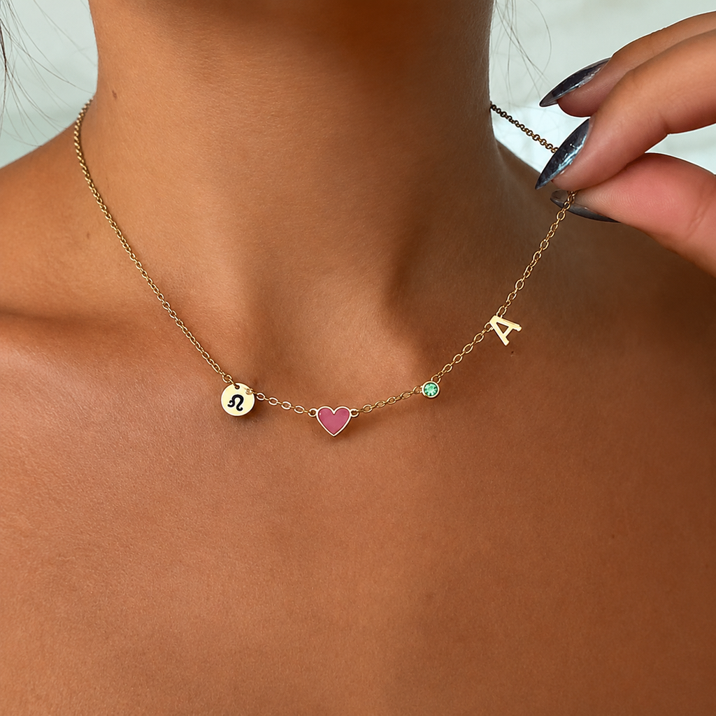 Laine | Collana con Iniziali e Cuore