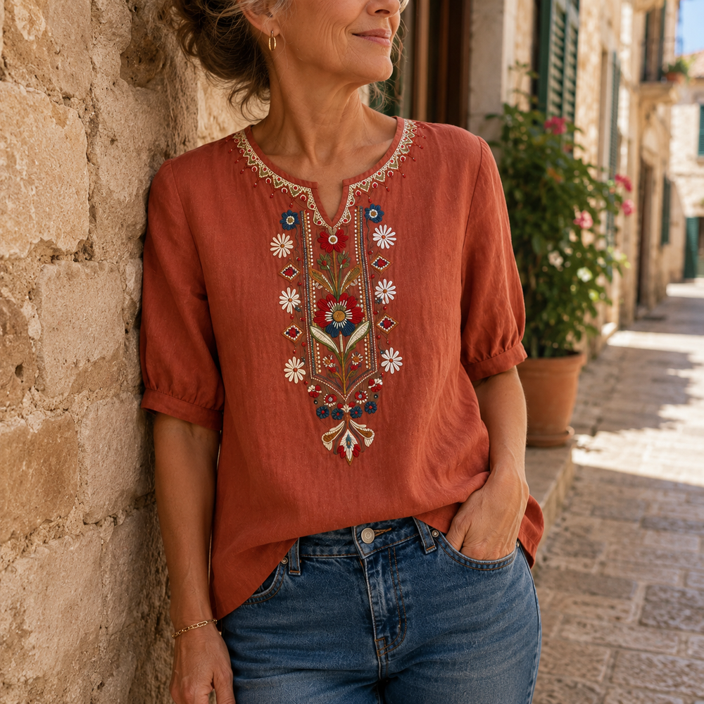 Dianna | Blusa Ricamata Floreale