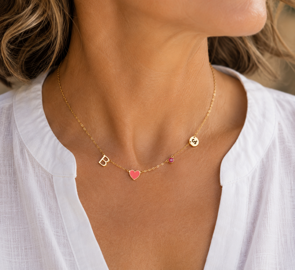 Laine | Collana con Iniziali e Cuore