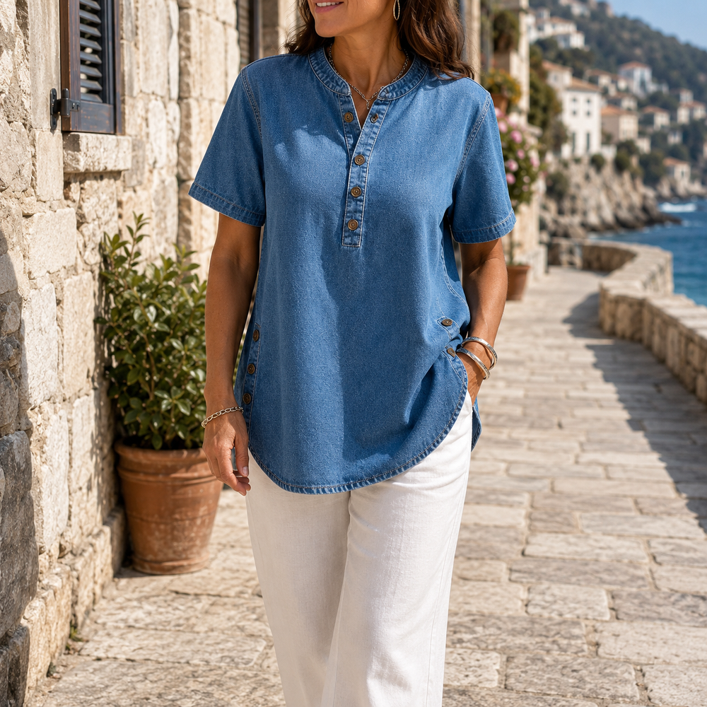 Angelica | Blusa Denim Casual