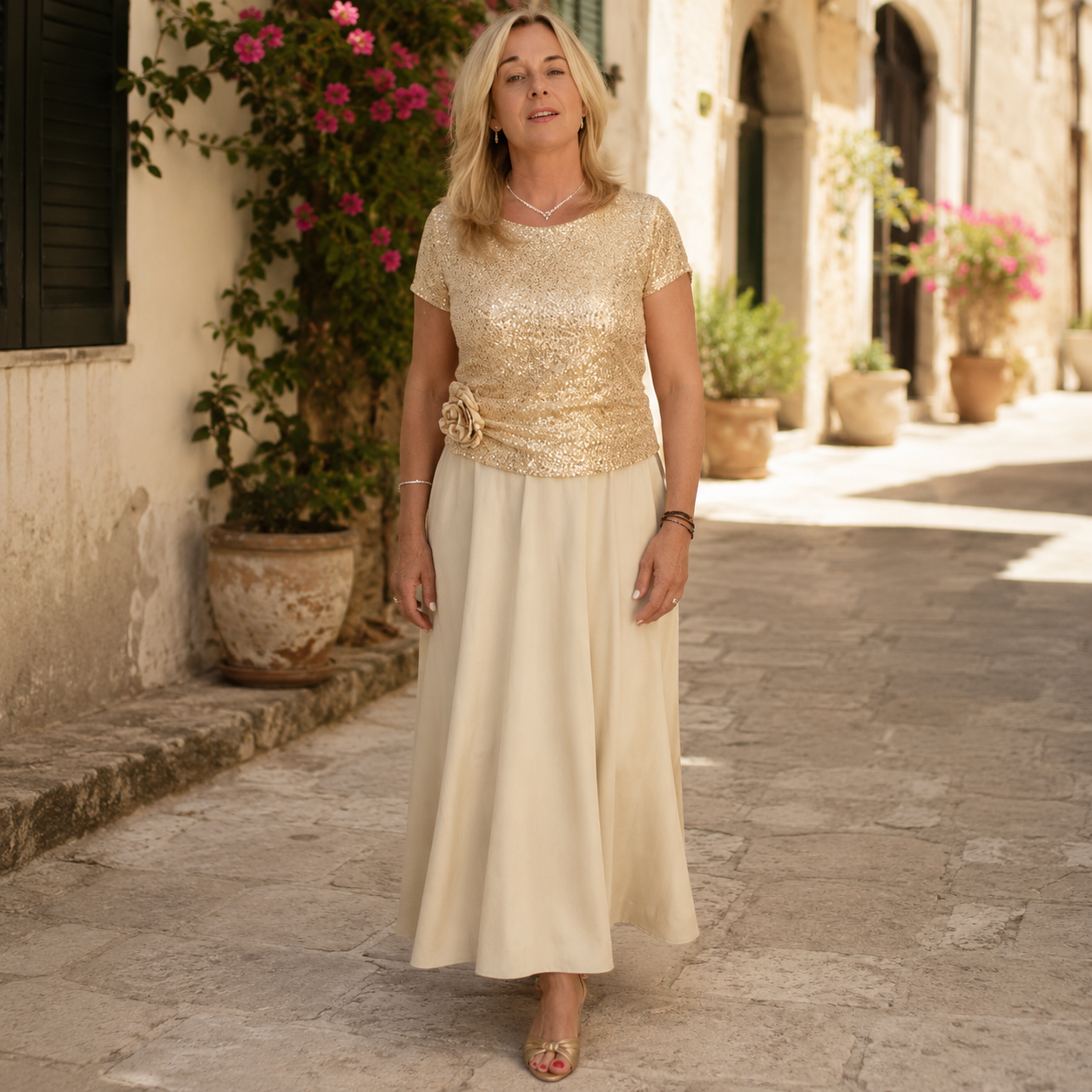 Tiziana | Abito Elegante con Gonna Lunga