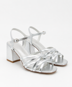 Francesca | Sandali Metallizzati con Fasce Intrecciate