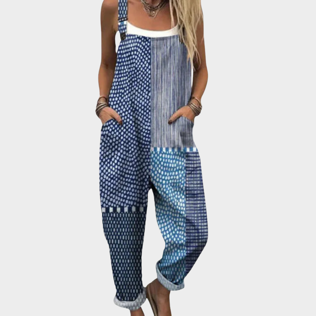 Stella | Salopette Patchwork Geometrico