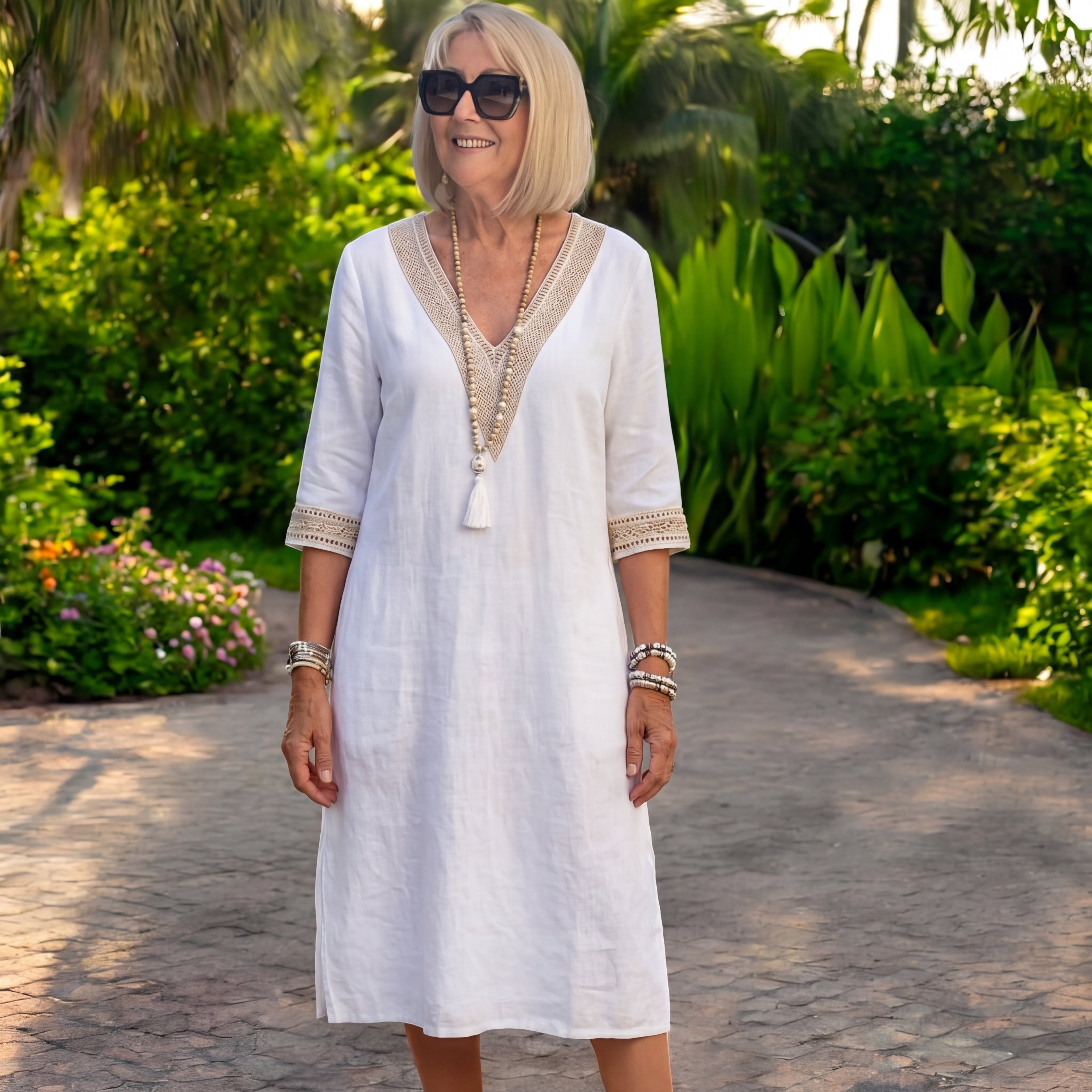 Giuseppina | Abito Midi con Scollo a V