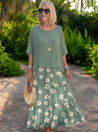 Ortensia | Abito Maxi Eleganza a Balze