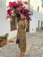 Bianca | Abito Floreale Mediterraneo