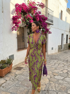 Bianca | Abito Floreale Mediterraneo