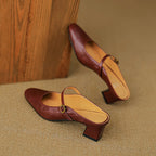 Manuela | Mules Mary Jane con Tacco