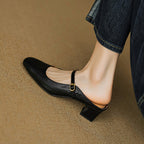 Manuela | Mules Mary Jane con Tacco