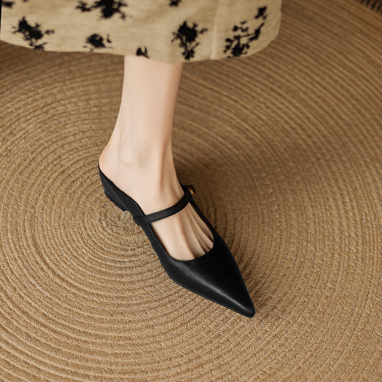 Luna | Mules Mary Jane a Punta