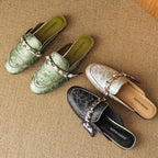 Marisa | Mules Mocassino con Catena Decorativa