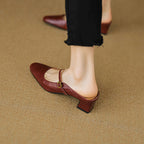 Manuela | Mules Mary Jane con Tacco