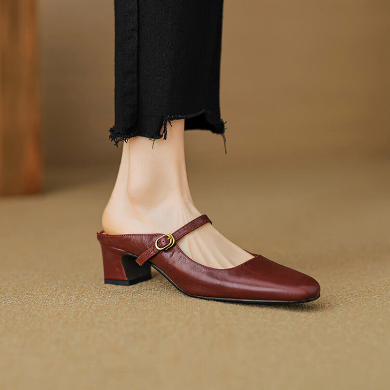 Manuela | Mules Mary Jane con Tacco