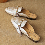 Marisa | Mules Mocassino con Catena Decorativa