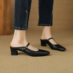 Manuela | Mules Mary Jane con Tacco