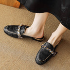 Marisa | Mules Mocassino con Catena Decorativa