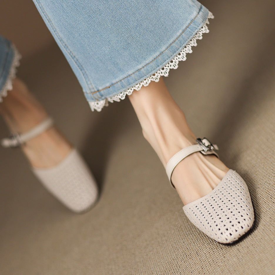 Lou | Mules Traforate con Cinturino