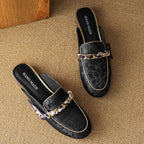 Marisa | Mules Mocassino con Catena Decorativa