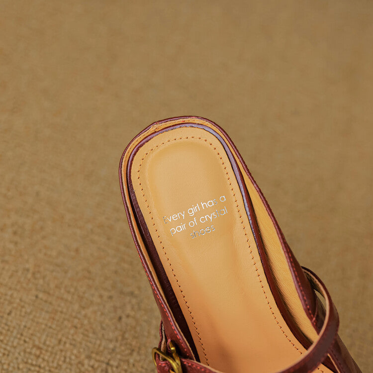 Manuela | Mules Mary Jane con Tacco